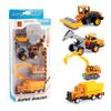 Pull Back Alloy Construction Vehicle Excavator Sliding Alloy Vehicle Model, Children'S Mini Set Alloy Construction Vehicle