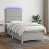 VidaXL Bed Slat Base with Mattress and LEDs, Upholstered Bed, Single Bed, Adult Bed for Indoor Bedroom, 3135333