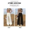 White Narrow Wide-leg Straight Jeans Women's Spring and Autumn New High-waisted Small Mopping Pants