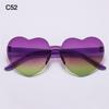 Adults Colorful Candy Color Party Sun Glasses Shades Heart Glasses Heart-shaped Sunglasses