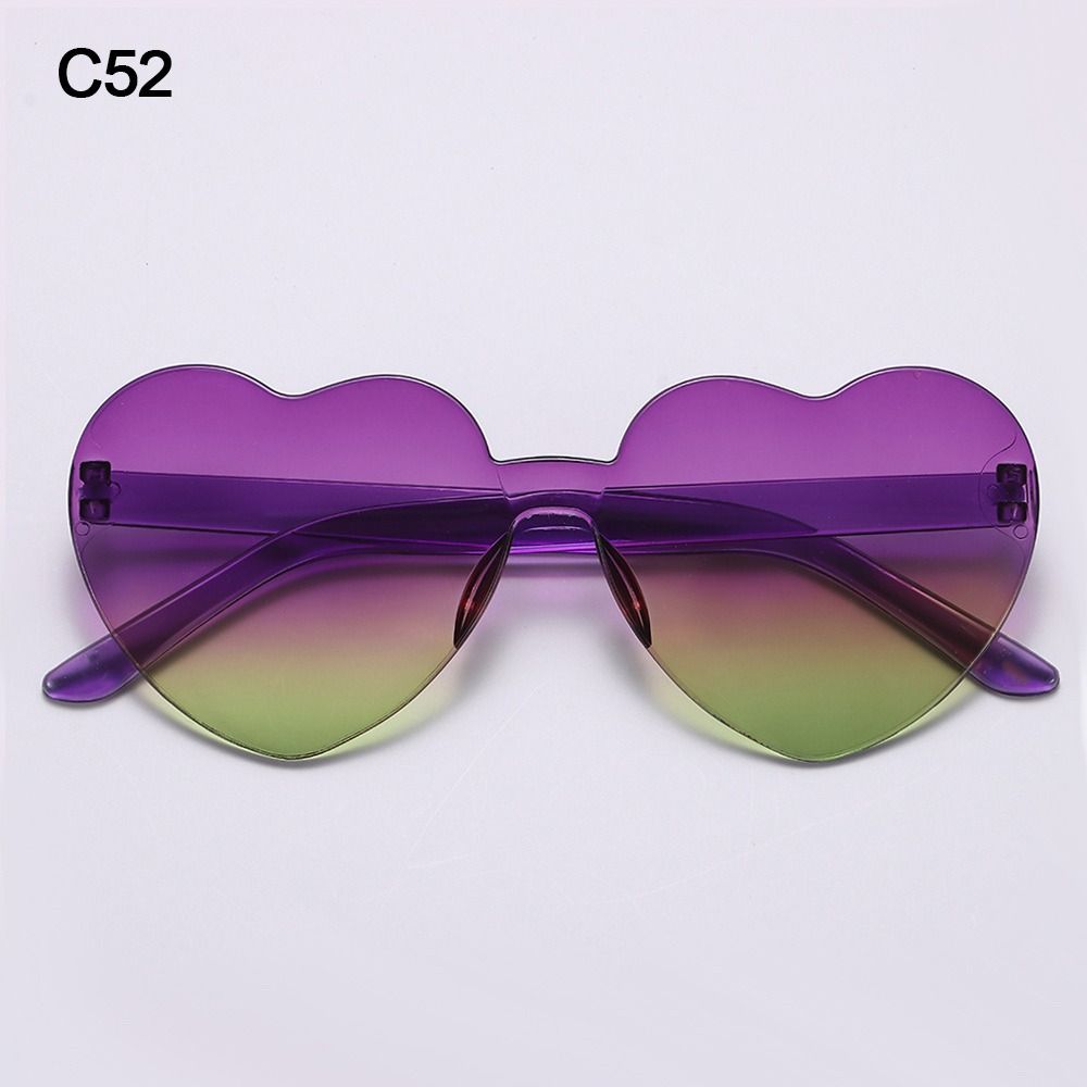 Adults Colorful Candy Color Party Sun Glasses Shades Heart Glasses Heart-shaped Sunglasses