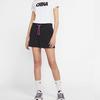 Nike Sportswear Icon Clash Fleece Knitted Casual Solid Color Straight Leg Drawstring Shorts Women Shorts Black CJ2278-010