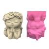 Prayer Girl Flower  Silicone Mold Concrete Candlestick Resin Mould  Succulent Planter Molds Craft Home Decorations
