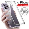 Transparent Shockproof Soft Silicone Phone Case For iPhone 15 14 13 12 11 Pro Max X XR XS Max 7 8 Plus Luxury Fashion Clear TPU Cover