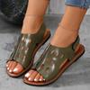 Fashion 2024 Summer Women's Sandals Gladiator Women's Flat Casual Hollow Shoes Women's Soft Beach Shoes Zapatos De Mujer