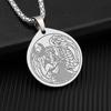Fashion Pop Stainless Steel Necklace Victory Goddess Pendant Personality Lucky Holiday Gift Hip Hop Jewelry