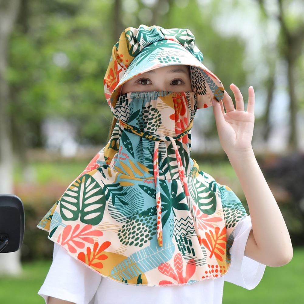 Full Face Neck Protection Sunscreen Cap Dust-proof Outdoor Sun Hat Outdoors Tea Picking Cap Summer