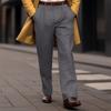 Men's Solid Color Simple Basic Casual Trendy Business Daily Knitted Suit Trousers Four Seasons New Fashion Male Clothes Pants