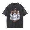 Washed Vintage Rock Band Korn Metal Music T-shirt Serpent Skeleton Graphic T Shirts Men Hip Hop T-shirts Male Oversized Tshirt