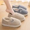 Cotton Slippers for Women, Autumn and Winter, Indoor Home, Anti Slip Plush Bag with Added Velvet Heel, Cotton Shoes for Men