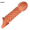 Reusable Condom for Sexual Pleasure Hard Rough Big 3D Dottet Ribs Condom Penis Sleeve Extender for Men Delay Ejaculation