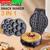 3 In 1 Sandwich Waffle Donut Maker Cartoon Cake Maker Light Food Bread Breakfast Maker Electric Cake Bell