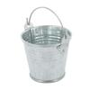 Zinc-colored Metal Bucket Ø 6.5 Cm X H 6.2 Cm