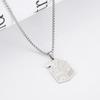 Exquisite Stainless Steel Juice Box Pendant Necklace Personality Hip Hop Necklace Hoodie Accessories  Jewelry For Couples