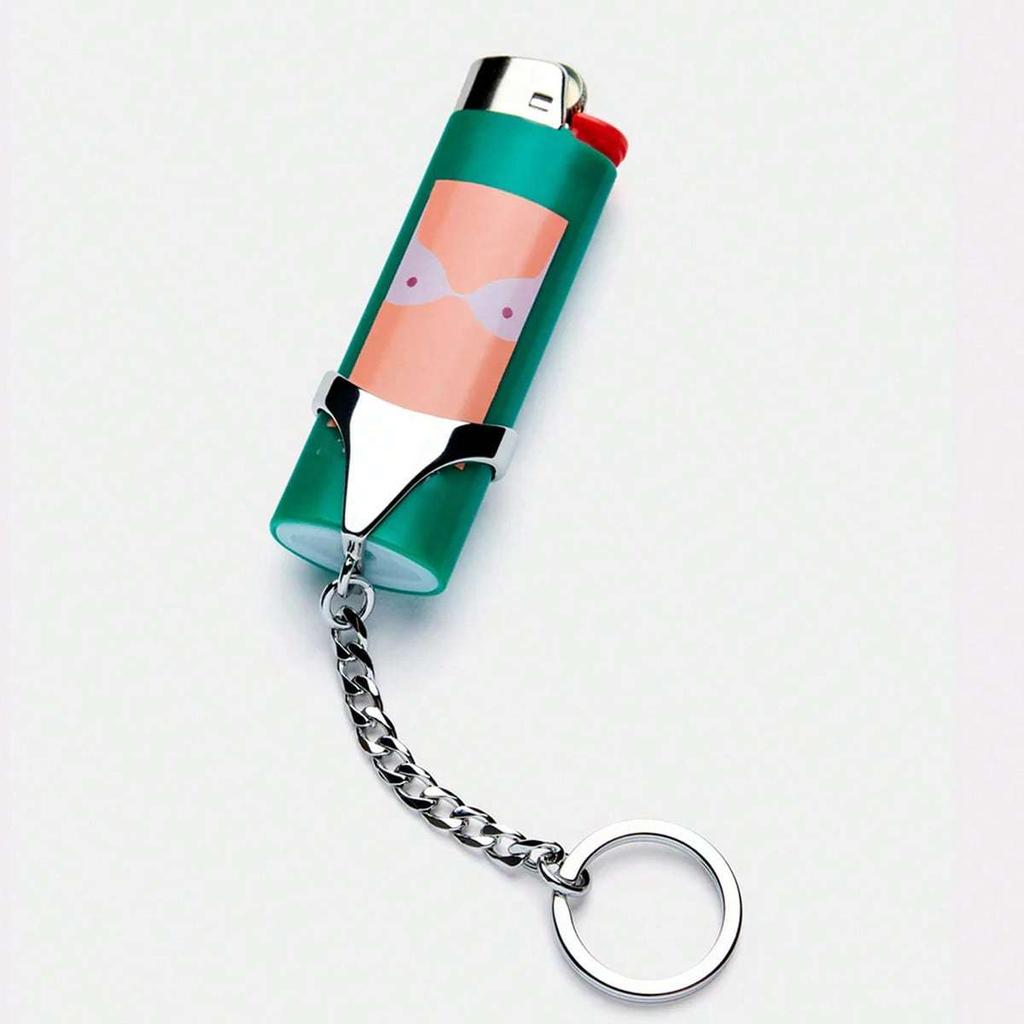 1pc Swimsuit, Bra, Underwear Design Lighter Protector Case Keychain Smoking Accessories, Portable Lighter Storage Cover, Gift for Friends