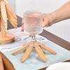 Bamboo Trivet Set And Coasters Heat Resistant Natural Wood Grain Desktop Decoration Pot Holder for Hot Pots Tea Pots.