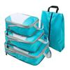 4pcs/set Portable Compression Packing Cubes Luggage Suitcase Organizer Set Extensible Packing Mesh Bags for Clothing Underwear
