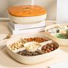 Dried Fruit Storage Box Multi-Compartment Folding Handle with Lid Rounded Corner Snacks Nuts Storage Tray Adult Sex Wear