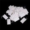 100Pcs White Paper Jewelry Clothes Label Price Tags With Elastic String 5*3Cm