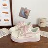 Pink Thick Baseplate Shoes Female Korean Version 2025 Autumn New Chic Niche Design Breathable Student Sports Little White Shoes