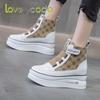 love ycodo Spring and Autumn Women's and Girls' Students Thick Sole Fashion Casual Ankle Boot Shoes
