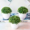Artificial Plants Potted Green Bonsai Small Tree Grass Plants Pot Ornament Fake Flowers for Home Garden Decoration Wedding Party