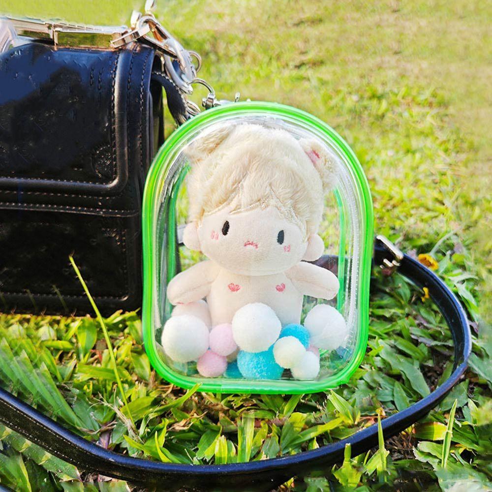 Clear Transparent Storage Case 10cm Doll Doll Display Box Gift Outdoor Bag 10cm Cotton Doll
