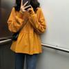 Autumn New Korean Style Loose Slim Student Casual Top Solid Color Thin Fashion Trendy Sweatshirt Women's Clothing