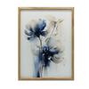 Blue Flowers In Watercolor Blue Flowers In Watercolor, 50X70 Cm, Dark Brown Wooden Frame, 230 Gsm Matte Paper