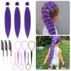 36925 Sets 26-Inch Long Purple Hair Extension With Comb Bun
