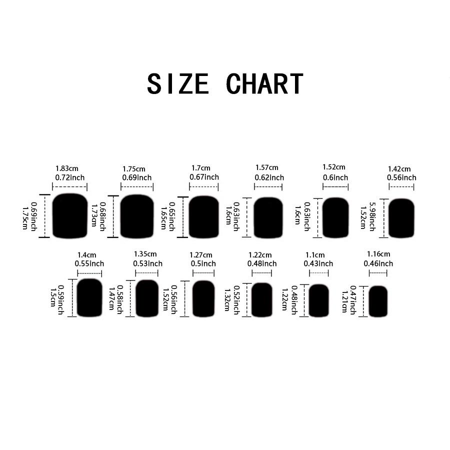 24pcs/set Tulip Manicure Glitter False Nails Finished Wearable Nail Stickers Press On Nail