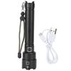 P90 Super Bright IPX4 Waterproof LED Flashlight USB Charging Zoom Tactics Torch with Power Display