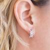 Fashionable Branch Diamond Earrings, Simple and Elegant Willow Leaf Earrings