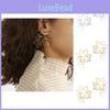 Alloy Face Trendy Earrings Fashionable Geometric Design Street Style Jewelry