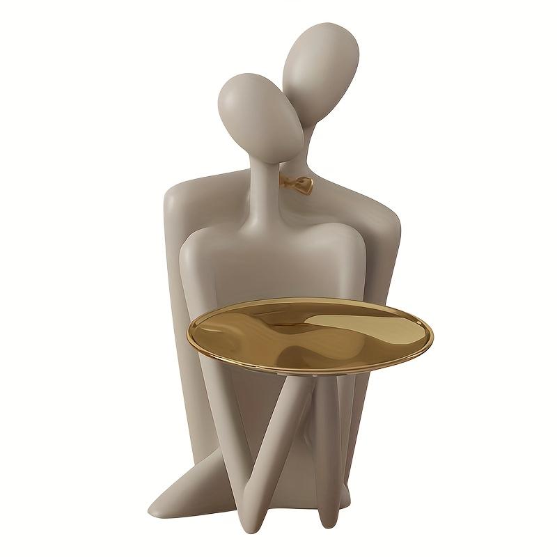 Modern Abstract Couple Figurine Key Tray,Resin Jewelry Holder,Home Decor, Perfect for Entryway, Wedding Gift, and Holiday Celebrations, Entrance