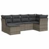 VidaXL Garden Lounge Set 6 Pcs with Grey Cushions Wicker 3217950