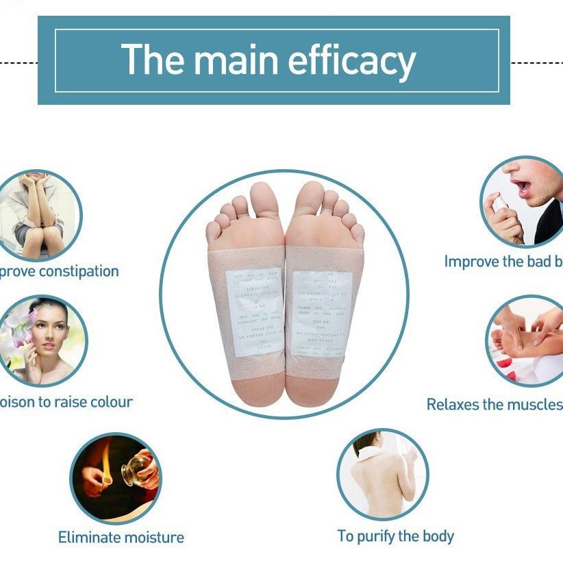 50pcs Patches Adhesives Kinoki Detox Foot Patches Pads Body Toxins Feet Slimming Cleansing Herbal Adhesive