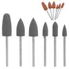 6pcs 180 Grit Dental Polishing Burs Dental Grinding Polisher Burs Drill Bits Set Accessory