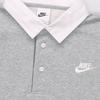 Nike Club Fleece Color-Block Collar Logo Long Sleeve Polo Shirt Men Tops Dark-Grey DX0538-063