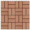 VidaXL 11x WPC Terrace Tile 30x30 Cm 1 M² Brown Path Tile 45029
