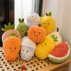 Cartoon Soft Cute Pear Peach Banana Strawberry Plush Toys Cute Food Stuffed Pillow Doll for Girls Kids Birthday Gifts Home Decor
