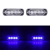 2PCS 12-24V Amber Strobe Side Warning 4 Led Grill Flashing Lightbar Breakdown Emergency For Truck Trailer LED Light