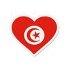 Aimant Coeur Drapeau Tunisie - Multicolore - 6 Cm - 50 Pièces - Résine Synthétique - Mixte