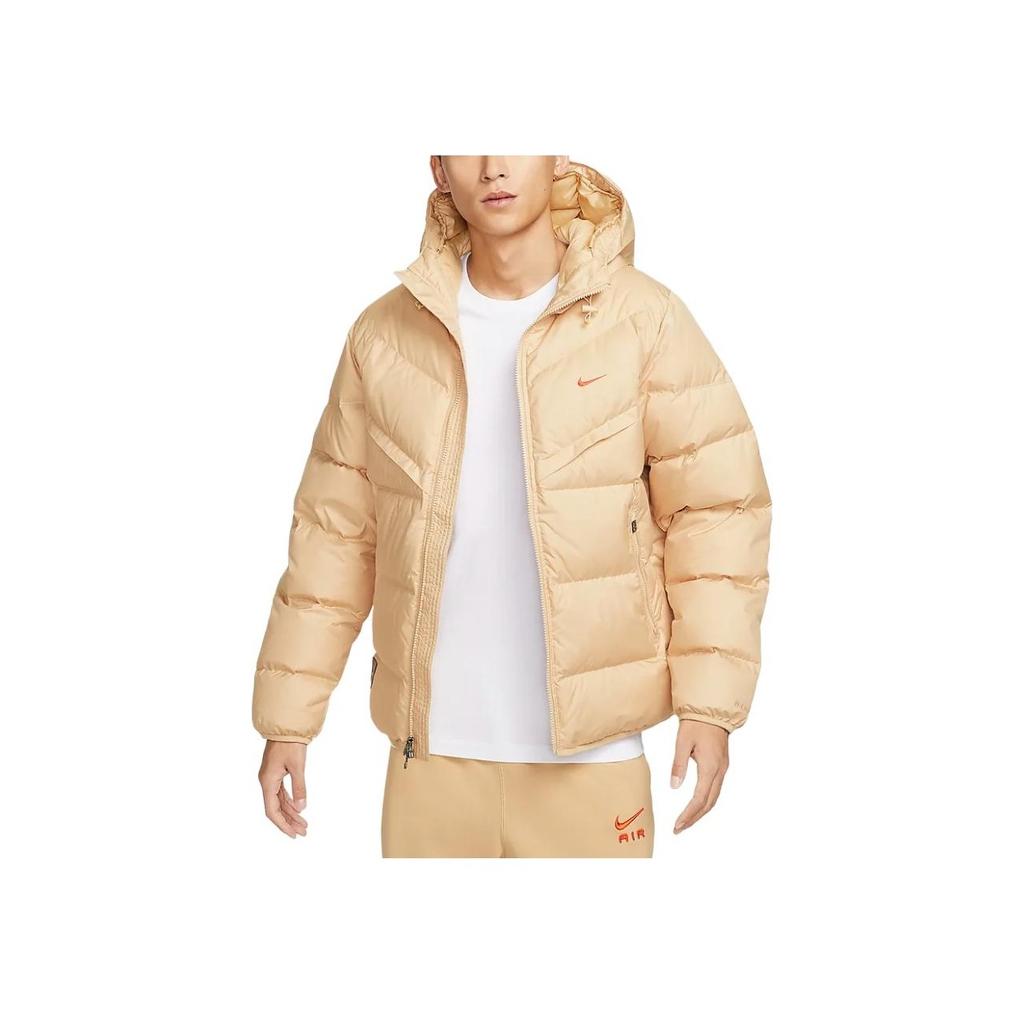 Nike Storm-Fit Windrunner Waterproof Fashion Hooded Zipper Long Sleeve Down Jacket Men Jackets Sesame-Brown HQ4183-233