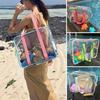 Multi-purpose Travel Bag Folding Convenient Women Transparent PVC Tote