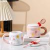 Cute Candy Cup Ceramic Girl Girl Birthday Gift Mug Couple Cup with Lid Office Porcelain Cup