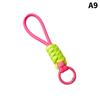 Creative Colorful Braided Lanyard Keychain Anti-Lost Knot Nylon Rope Keyring For Women Men Car Backpack Pendant Accessories Gift