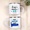 Thank You Super Teacher Mugs Creative Coffee Cups Drinks Water Cup Enamel Camping Mug School Home Handle Drinkware Teacher Gifts