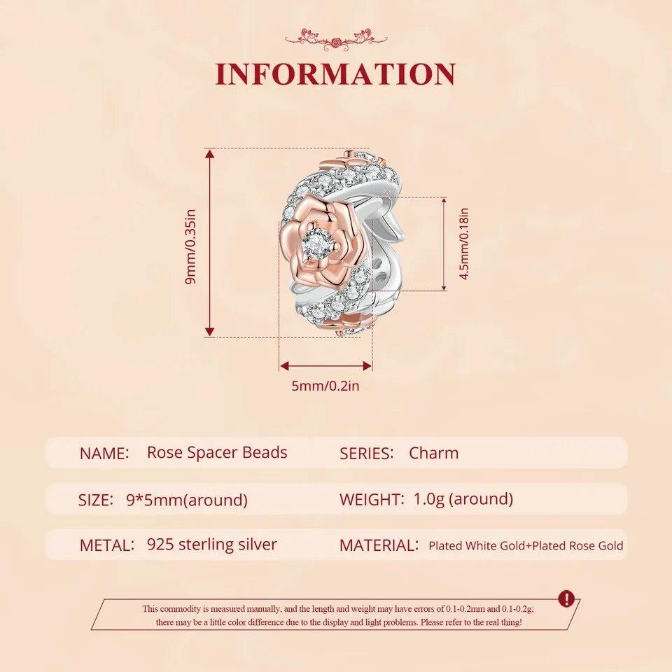 Bamoer Rose Gold Tree of Life Love Hreat Charm Beads for Women Jewelry Making 925 Sterling Silver Charm for Original Bracelet