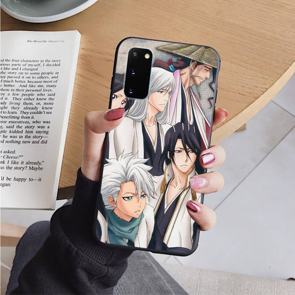 AD90 Anime Bleach Black Case for Samsung Note 20 Lite S24 Ultra S23 S22 A05 A06 A11 A71 A15 A16 A13 A24 A25 A33 A52 A53 M55 M35 Sofe Cover